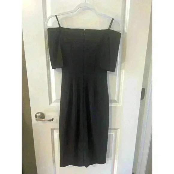 NWT VINCE CAMUTO Popover Cocktail black off the shoulder Dress size 0 women’s - Picture 5 of 8